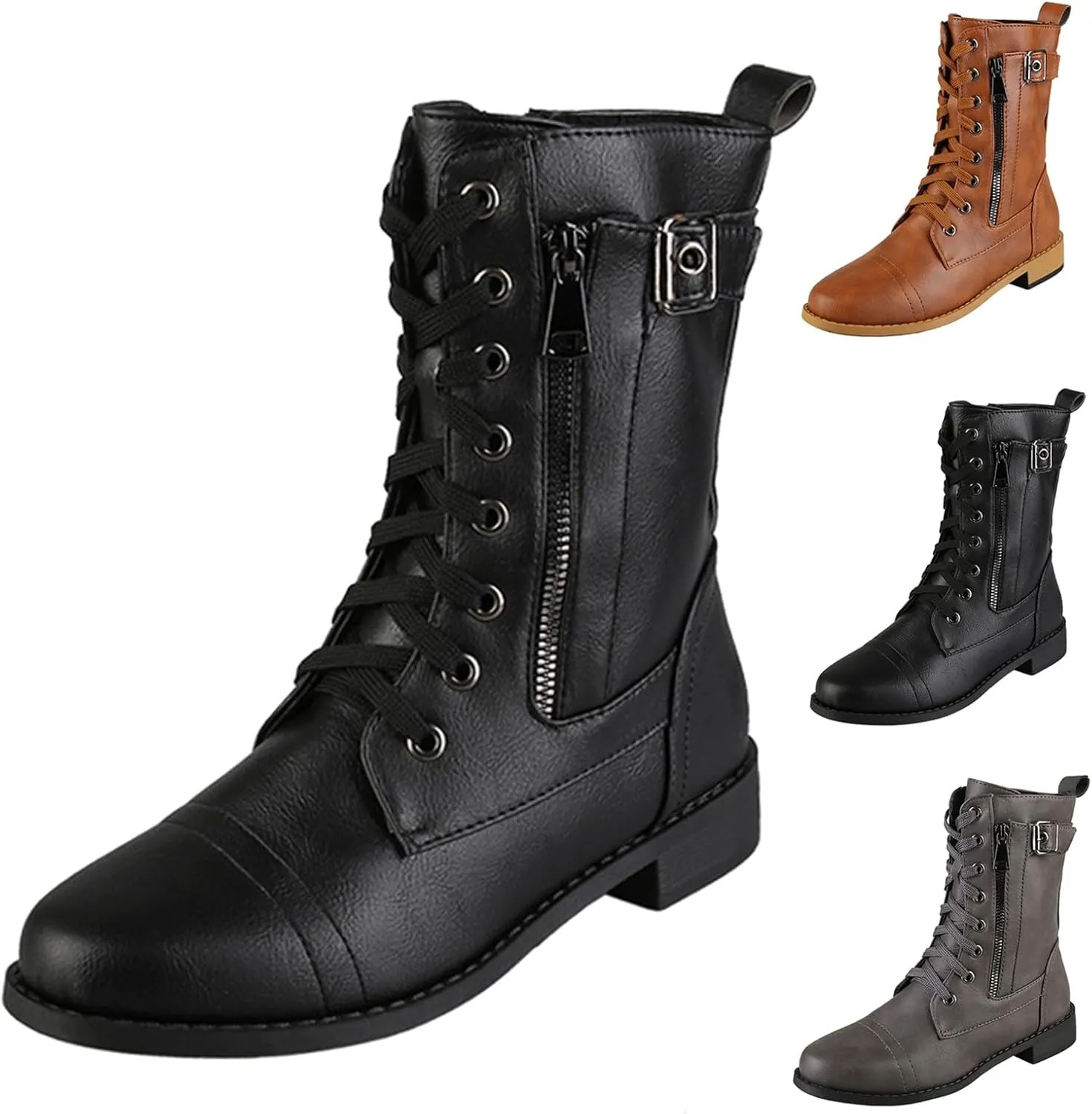 Boots for Women Ankle Women's Booties Wide Width Short Boots for Women Low Heel Bootie Heels for Women Closed Toe Indoor and Outdoor Lug Sole Low Heel Chelsea Fashion