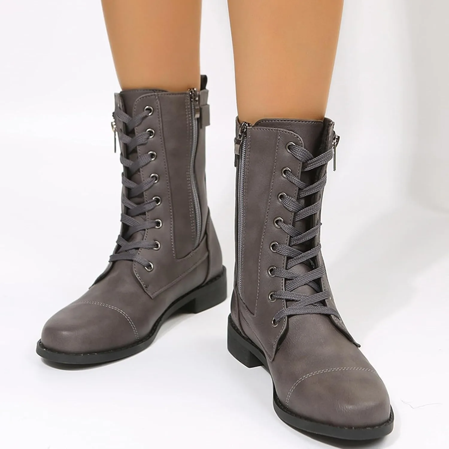 Boots for Women Ankle Women's Booties Wide Width Short Boots for Women Low Heel Bootie Heels for Women Closed Toe Indoor and Outdoor Lug Sole Low Heel Chelsea Fashion
