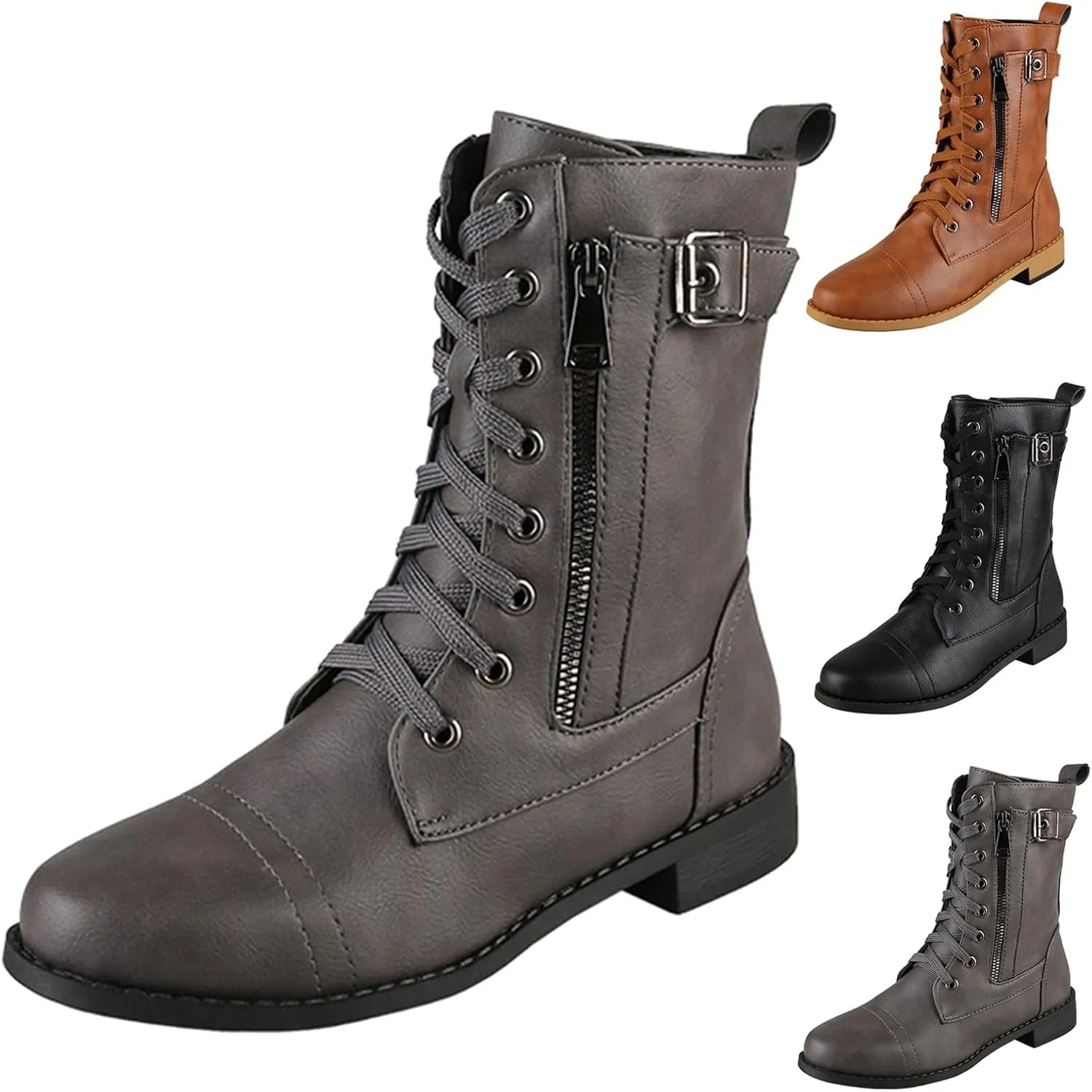 Boots for Women Ankle Women's Booties Wide Width Short Boots for Women Low Heel Bootie Heels for Women Closed Toe Indoor and Outdoor Lug Sole Low Heel Chelsea Fashion
