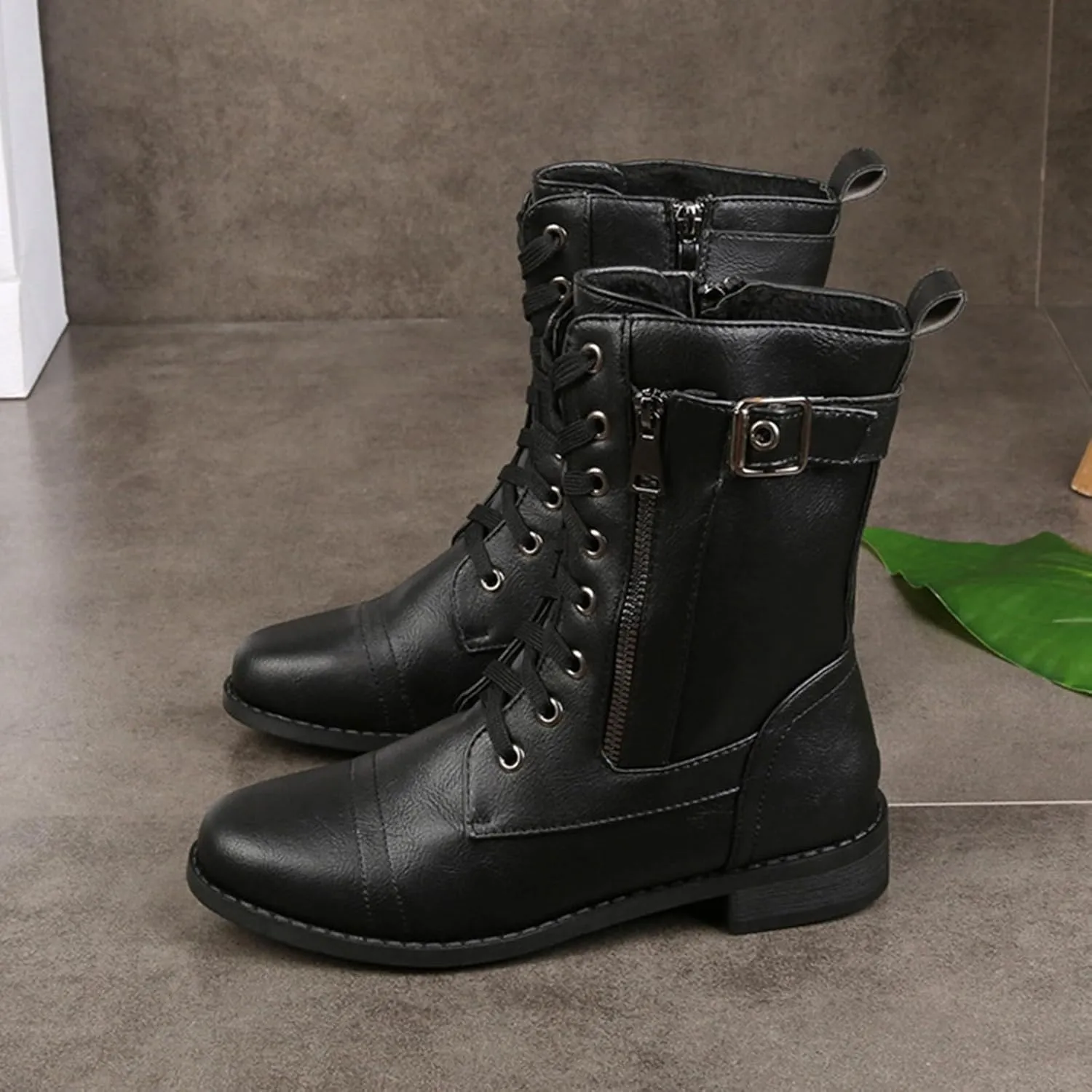 Boots for Women Ankle Women's Booties Wide Width Short Boots for Women Low Heel Bootie Heels for Women Closed Toe Indoor and Outdoor Lug Sole Low Heel Chelsea Fashion