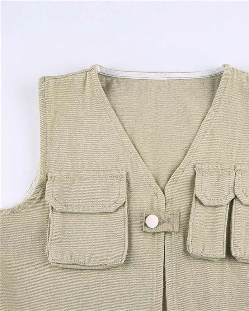 Dustie Utility Cropped Vest