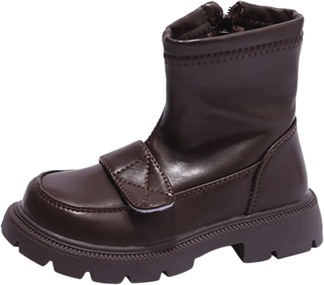 Fashion Thick Bottom Chunky Heel Girls Boots Breathable Mid Calf Round Toe Non Slip Casual School Warm Super Girl Boots