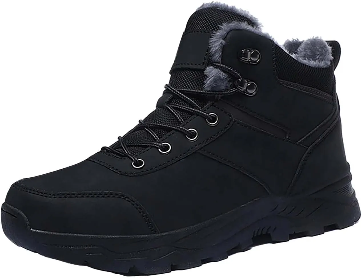 Men Work Boots Waterproof Hiking Sneakers Women's Slip On Warm Women Safety Shoes Non-Slip Outdoor Booties Waterproof Breathable Lightweight Hike Grounded Footwear