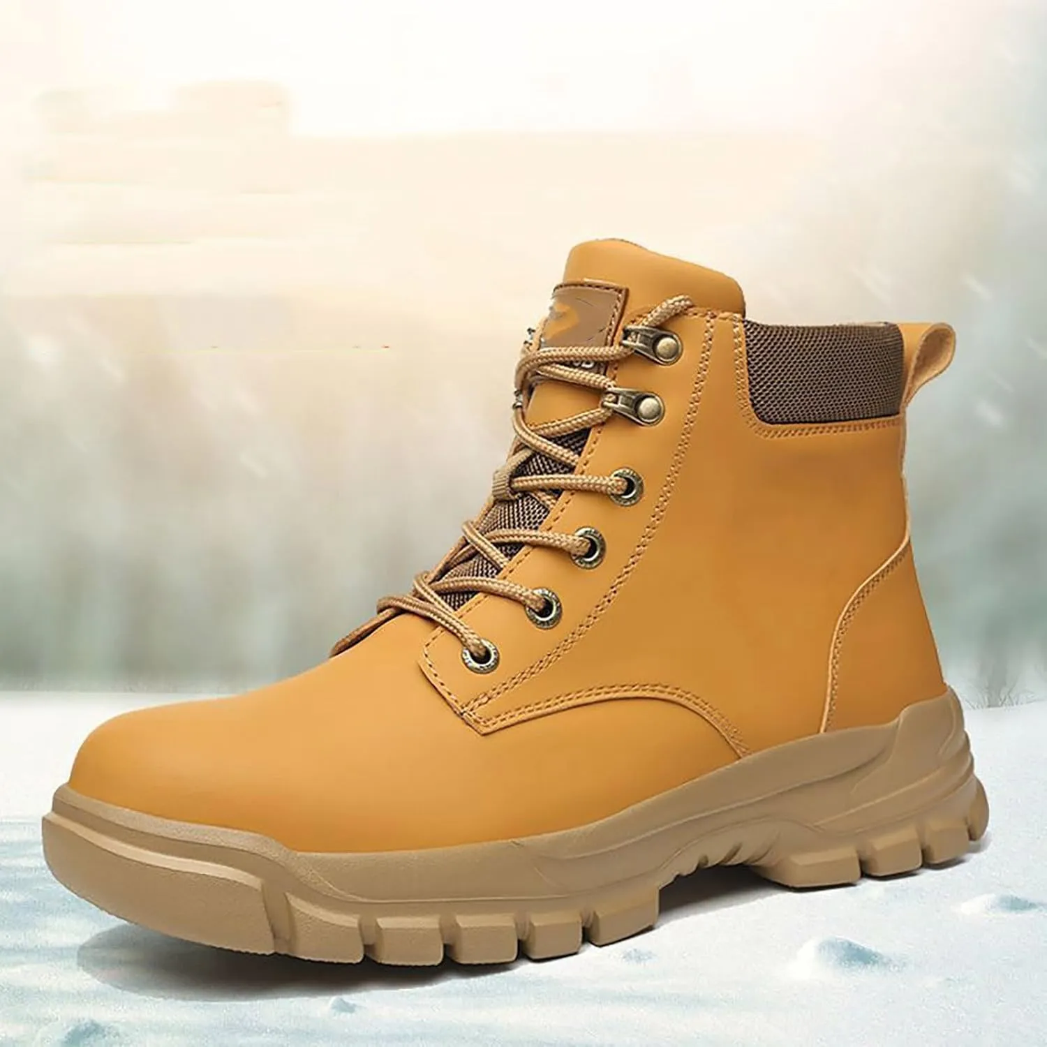 Men Work Boots with Zipper Hiking Sneakers Shoes with Hook Loop Working Shoes for Women Composite Toe Platform Shoes Slip Resistant Safety Hike Grounded Footwear