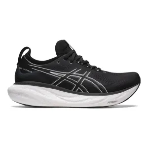 Men's Asics Gel-Nimbus 25, Black/Pure Silver, 13 2E Wide