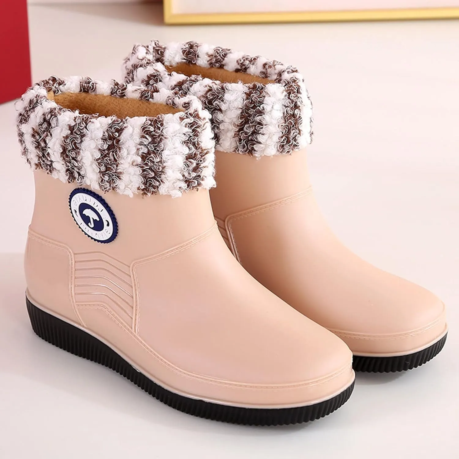 Short Rain Boots for Women Men Waterproof Non-Slip Rain Boots for Outdoor Anti-Slipping Fishing Garden