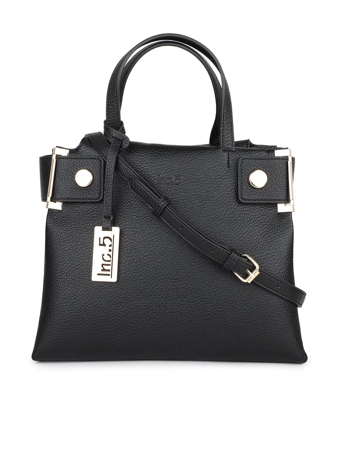 Women Black Structured Shoulder Bag
