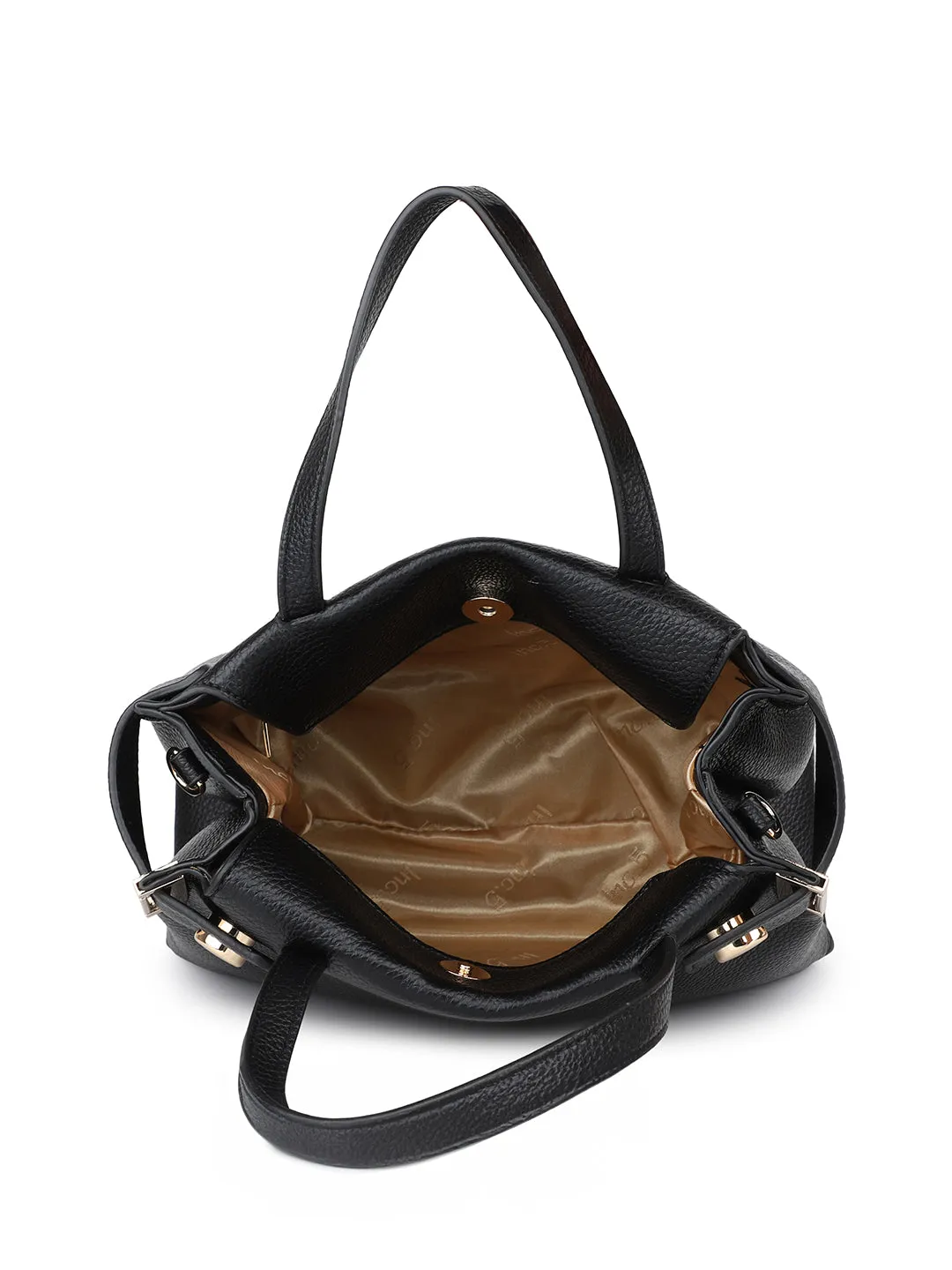 Women Black Structured Shoulder Bag